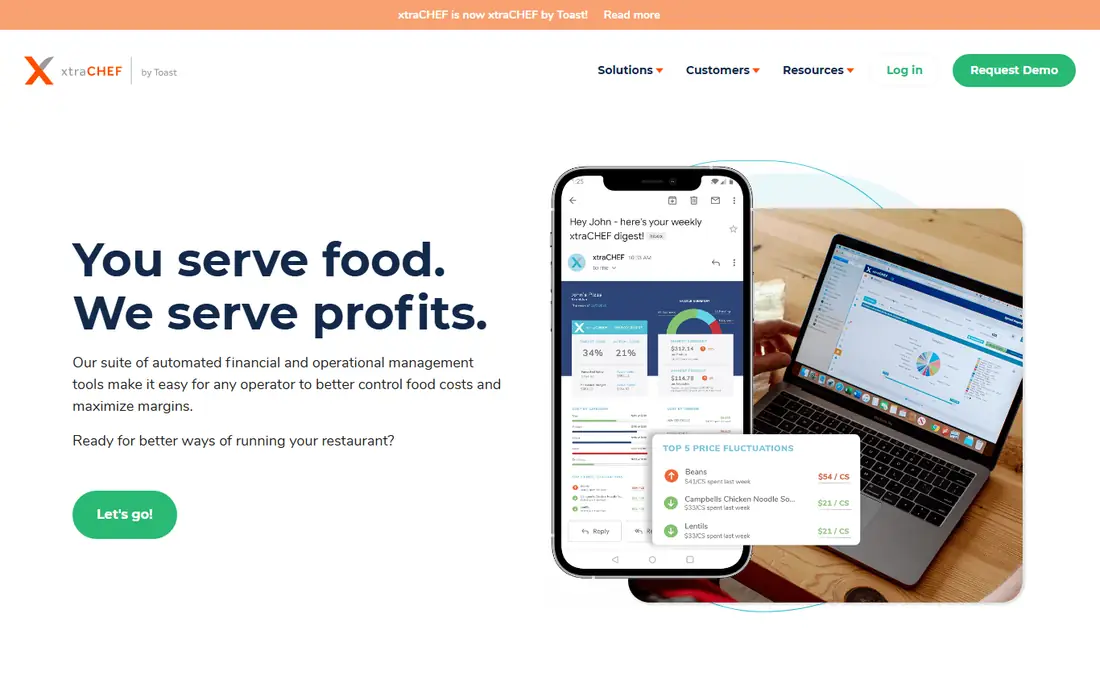 xtraCHEF homepage