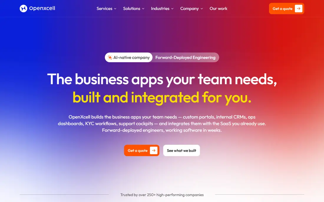 OpenXcell homepage
