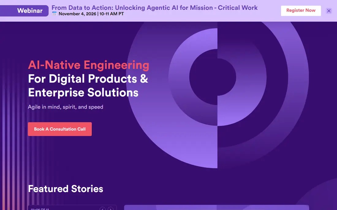 Simform homepage