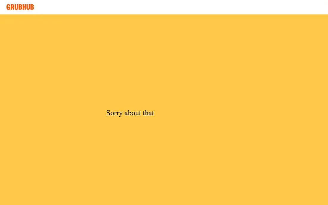 Grubhub homepage
