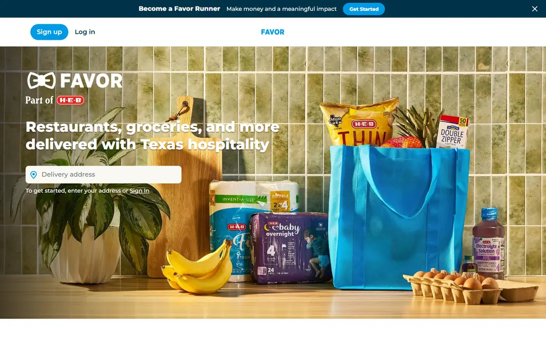 Favor homepage