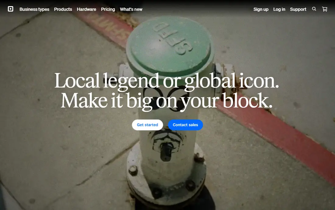Square for Restaurants homepage