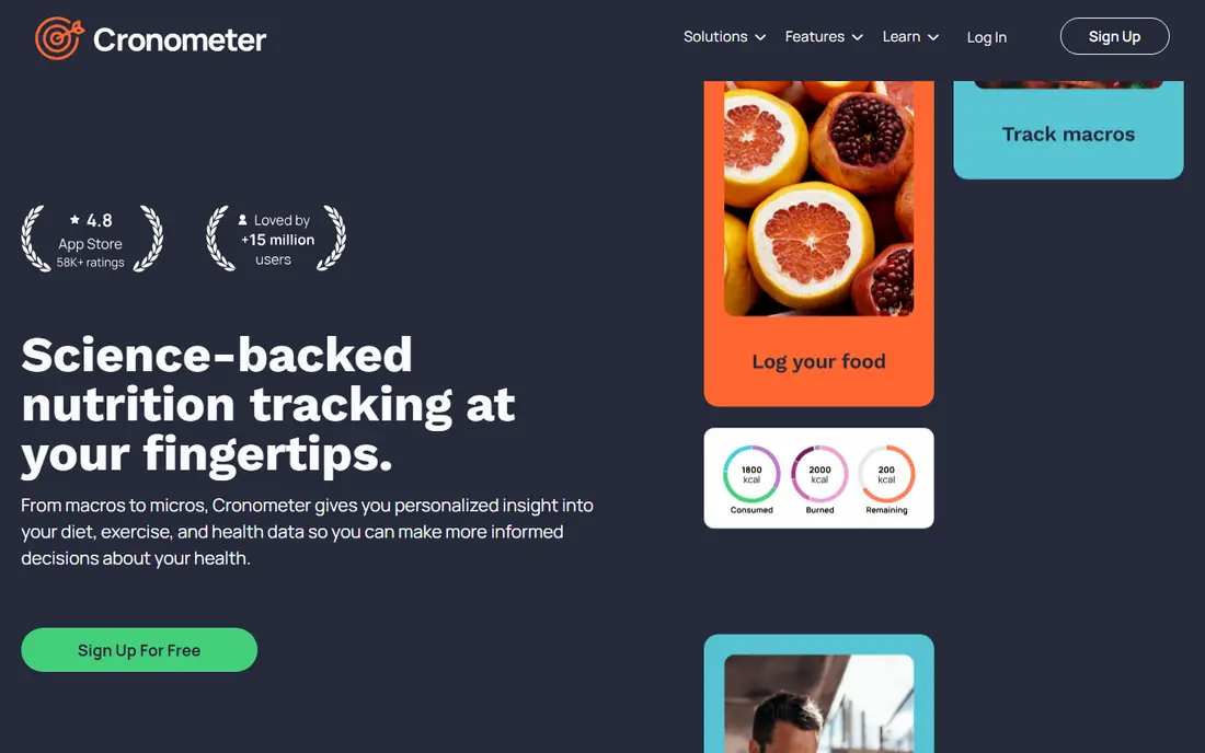 Cronometer homepage