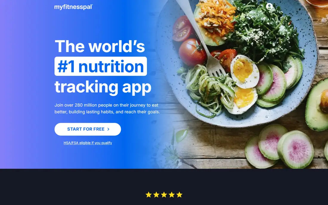 MyFitnessPal homepage