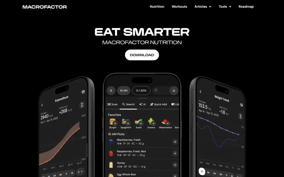 MacroFactor homepage