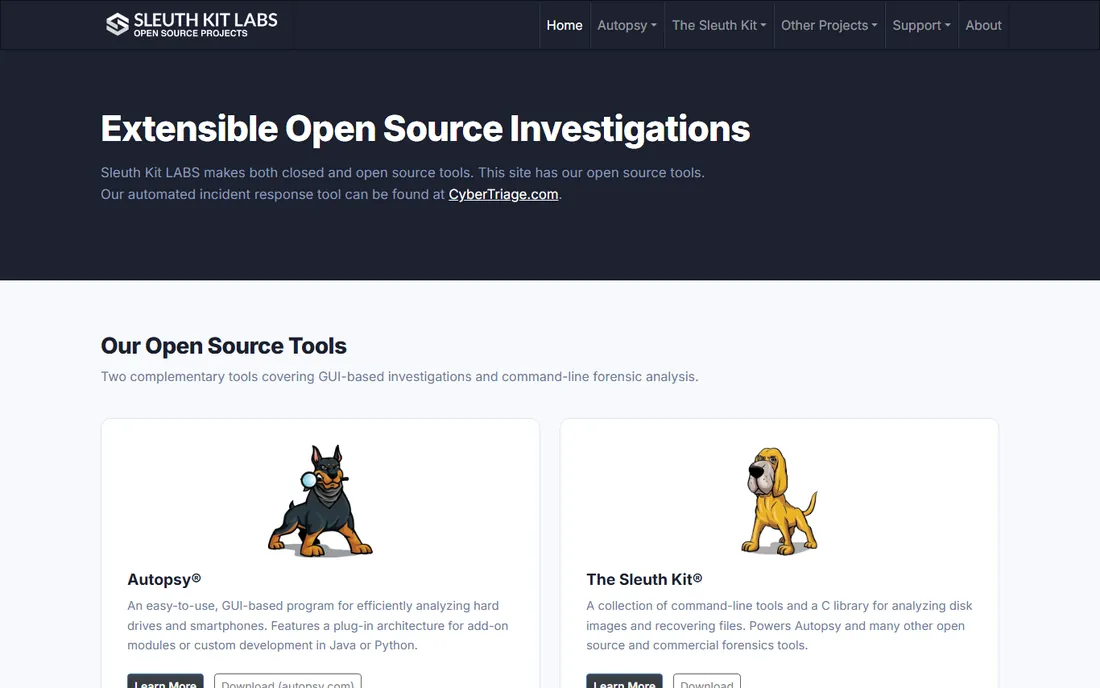 Autopsy homepage