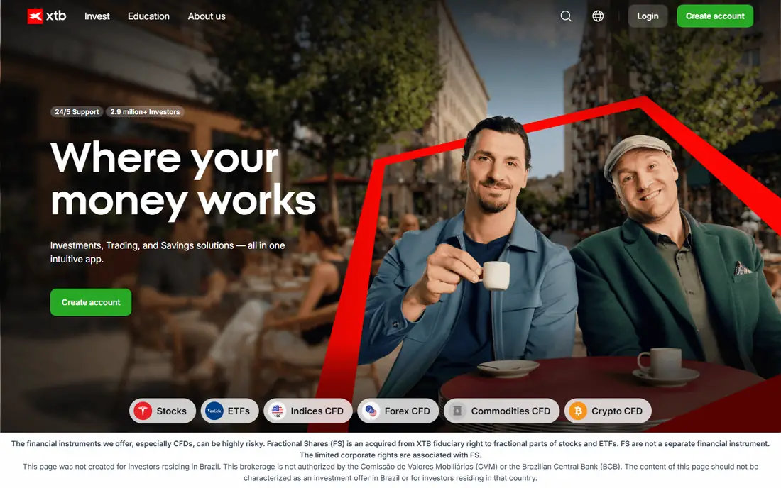 XTB homepage