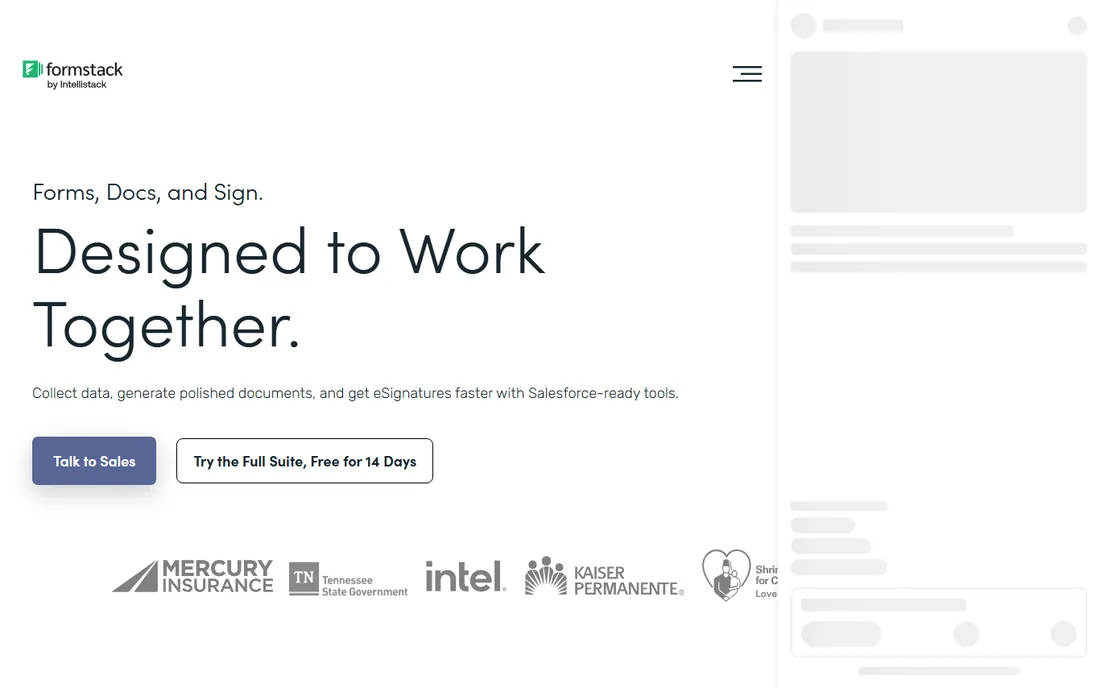 Formstack homepage
