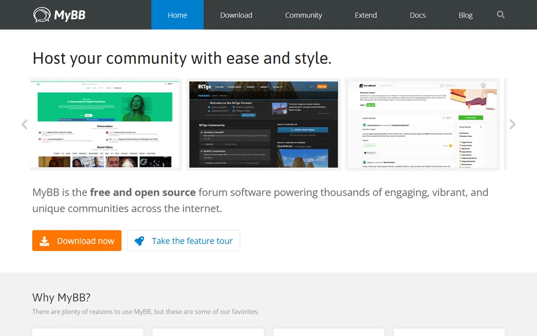 MyBB homepage