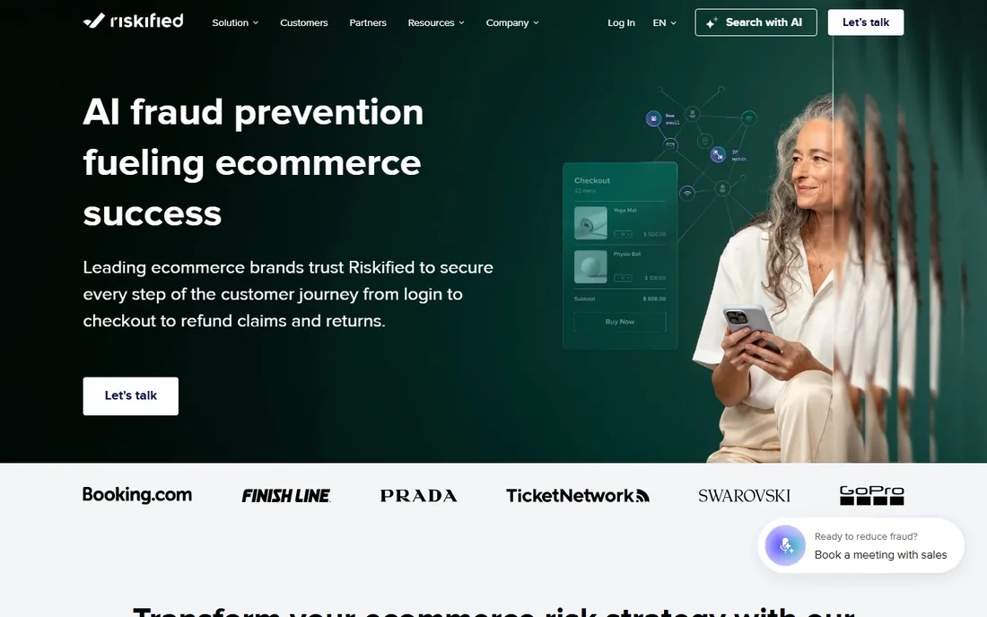 Riskified homepage