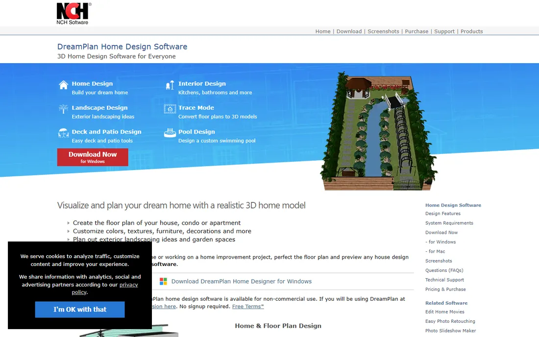 DreamPlan homepage