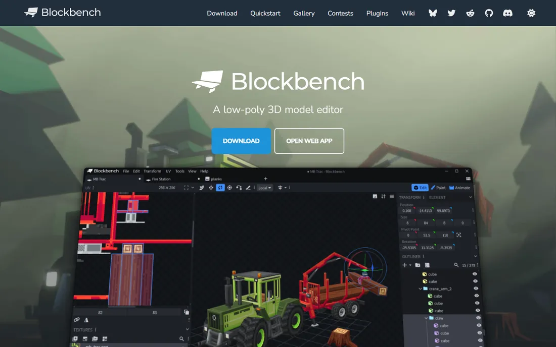 Blockbench homepage