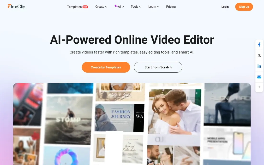 FlexClip homepage