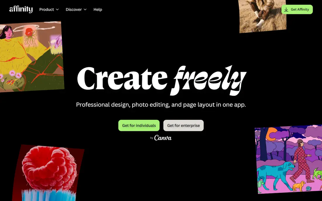 Affinity homepage