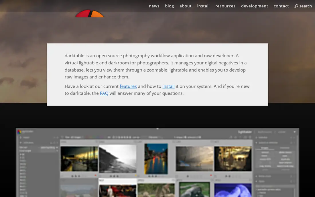 Darktable homepage