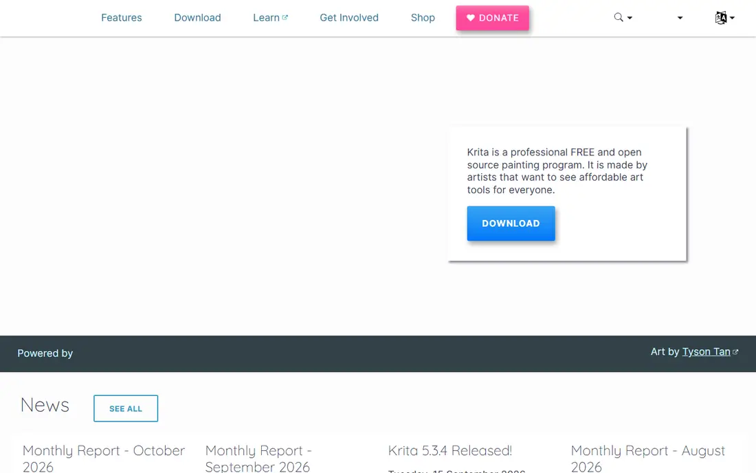 Krita homepage