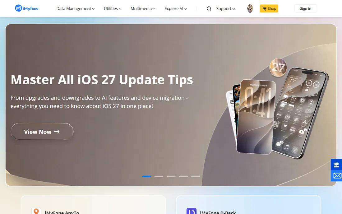 iMyFone D-Back for Android homepage