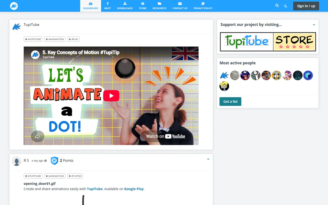 TupiTube homepage