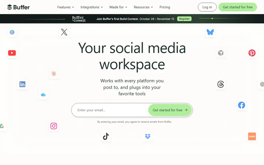 Buffer homepage