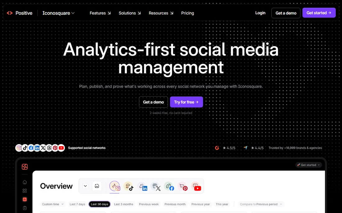 Iconosquare homepage