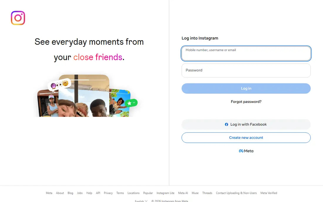 Instagram Insights homepage