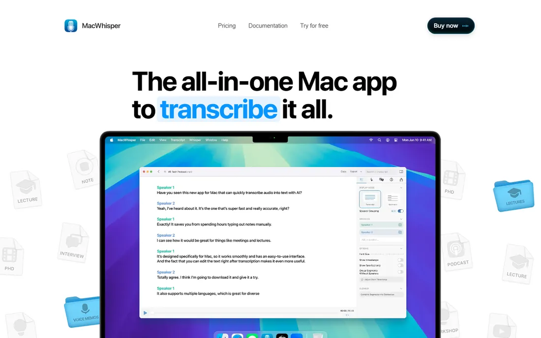MacWhisper homepage