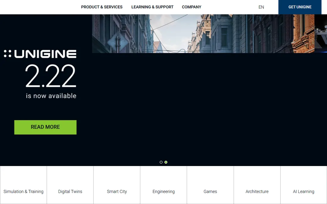 UNIGINE Superposition homepage