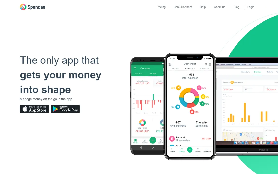 Spendee homepage