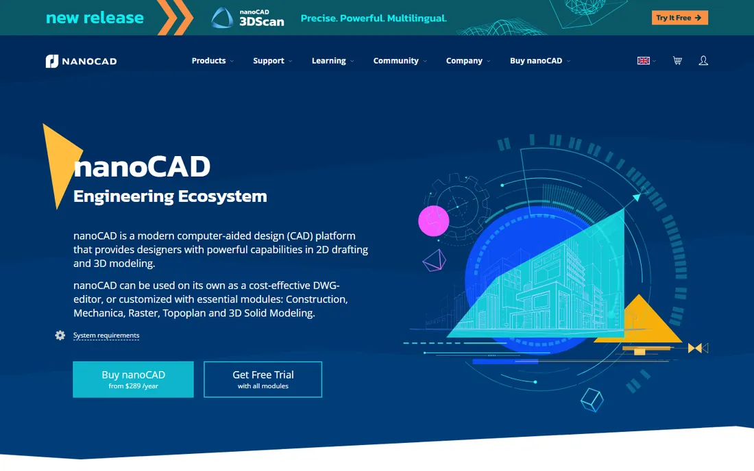 nanoCAD homepage