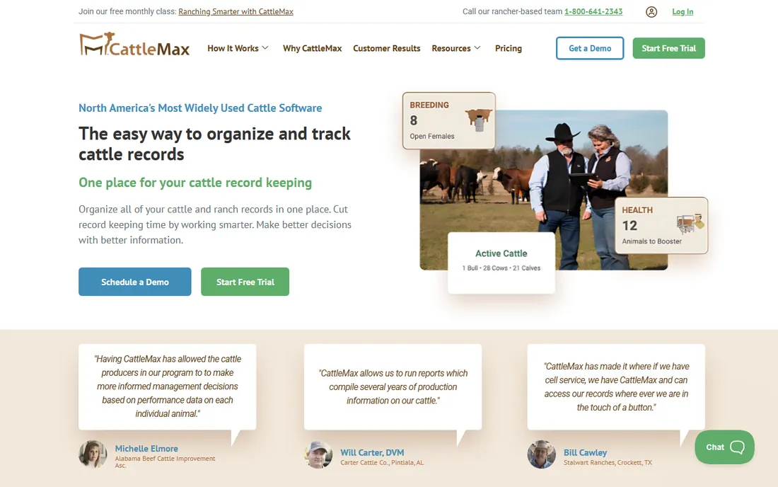CattleMax homepage