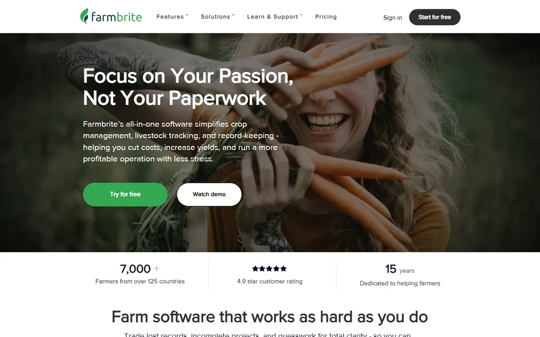 Farmbrite homepage