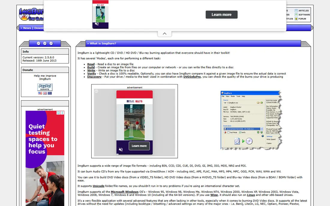 ImgBurn homepage