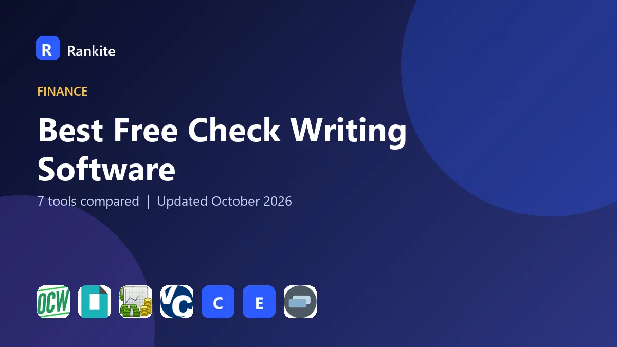 Best Free Check Writing Software in 2026: 7 Tools Compared