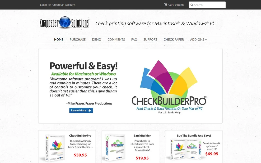CheckBuilderPro homepage