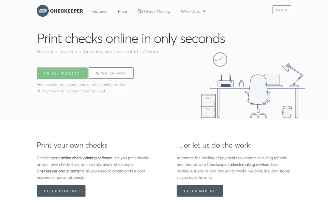Checkeeper homepage