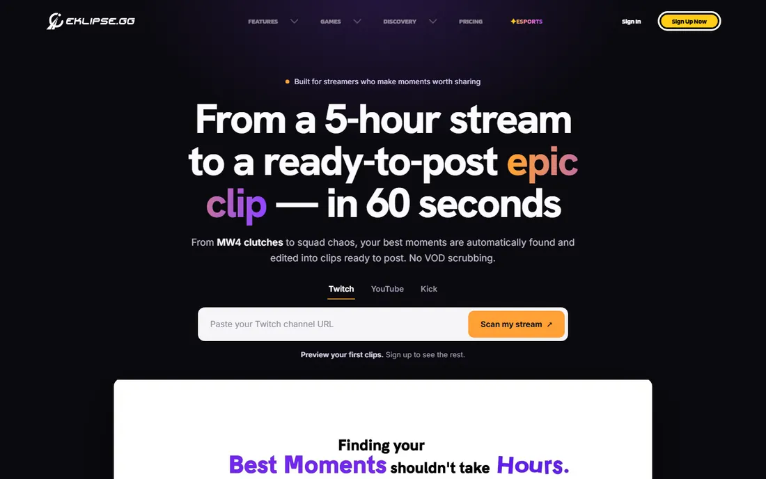 Eklipse homepage