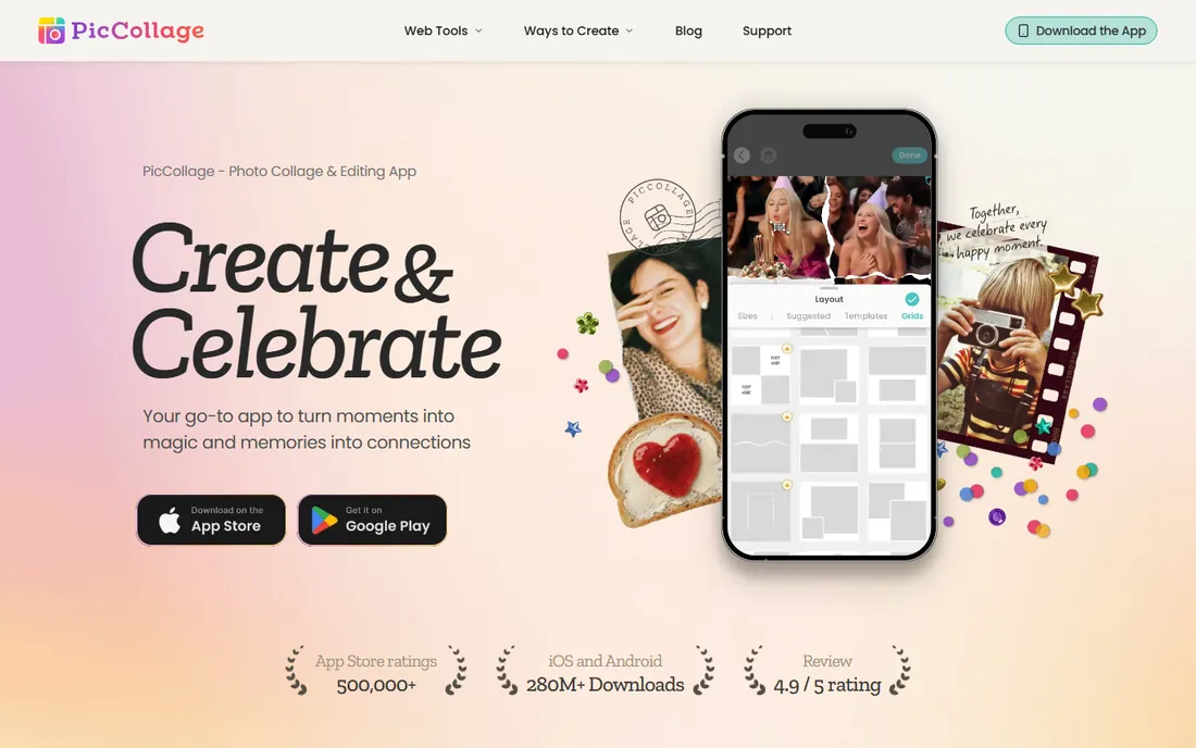 PicCollage homepage