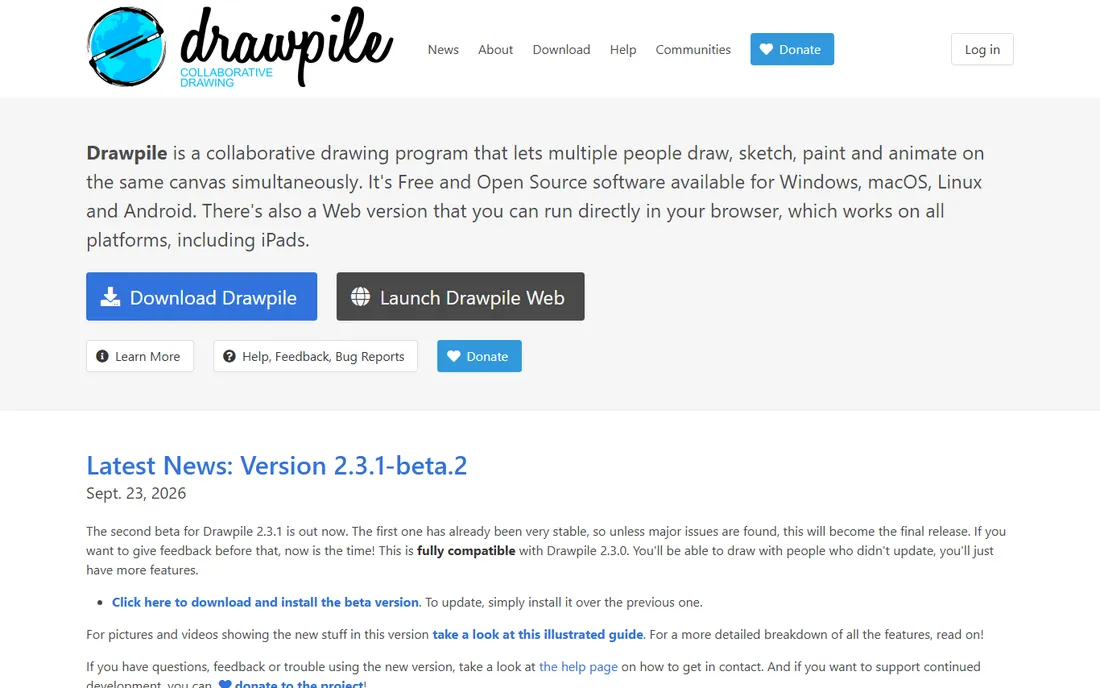Drawpile homepage