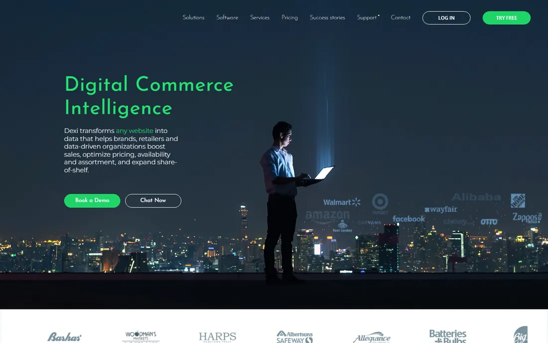 Dexi.io homepage