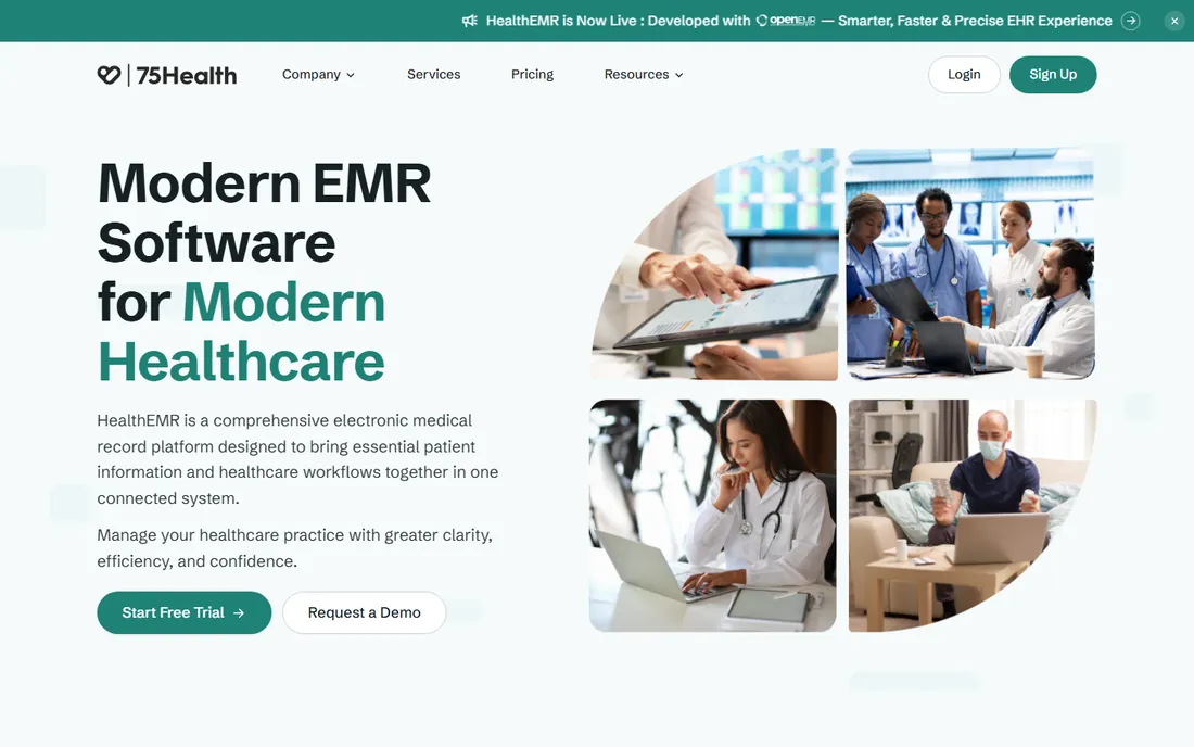 75Health homepage