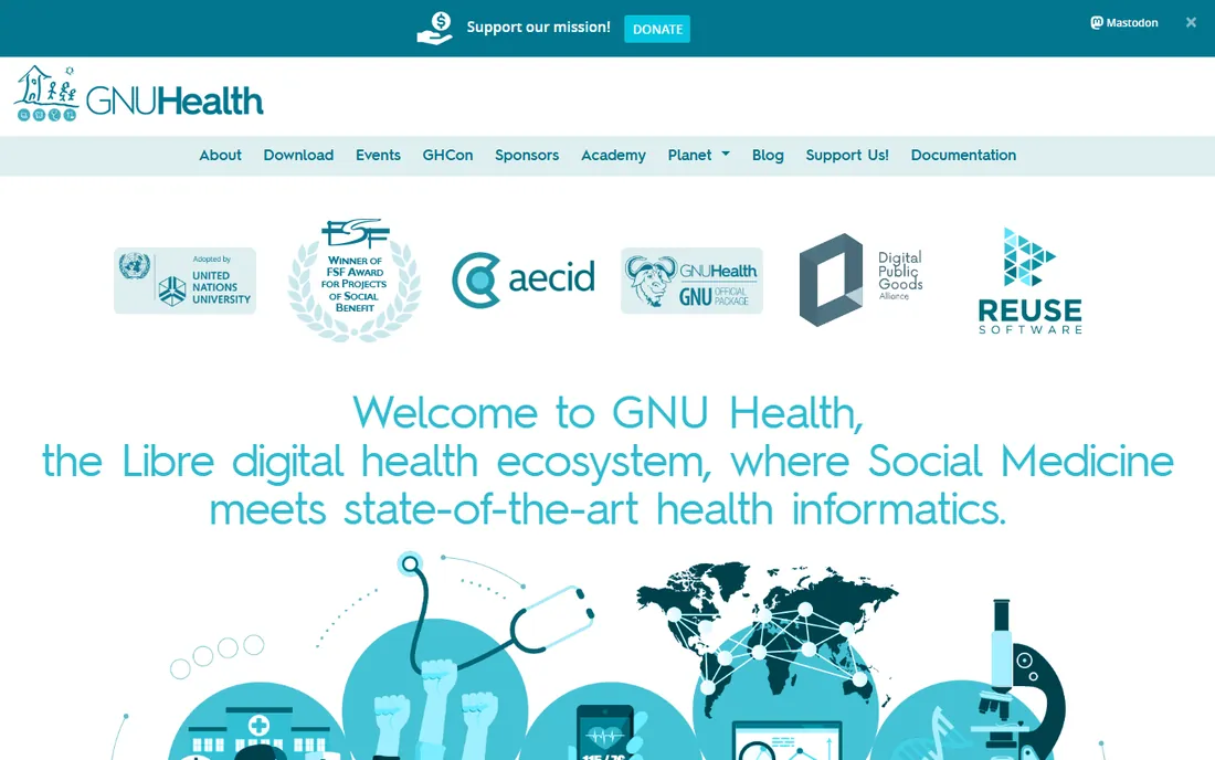 GNU Health homepage