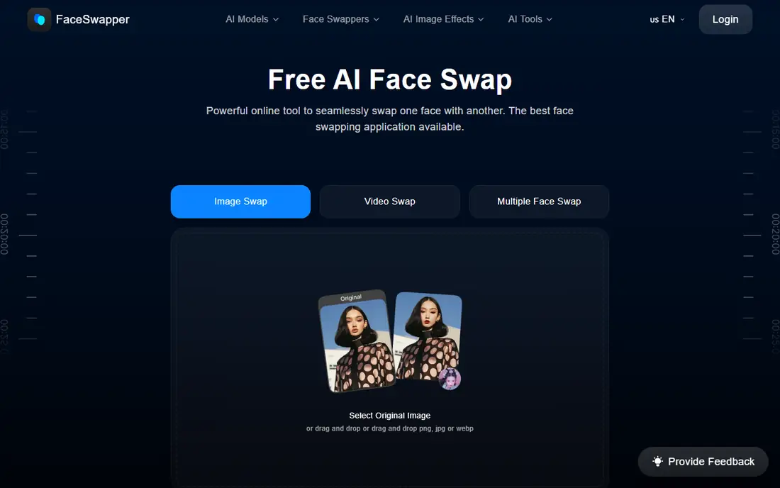 FaceSwapper.ai homepage