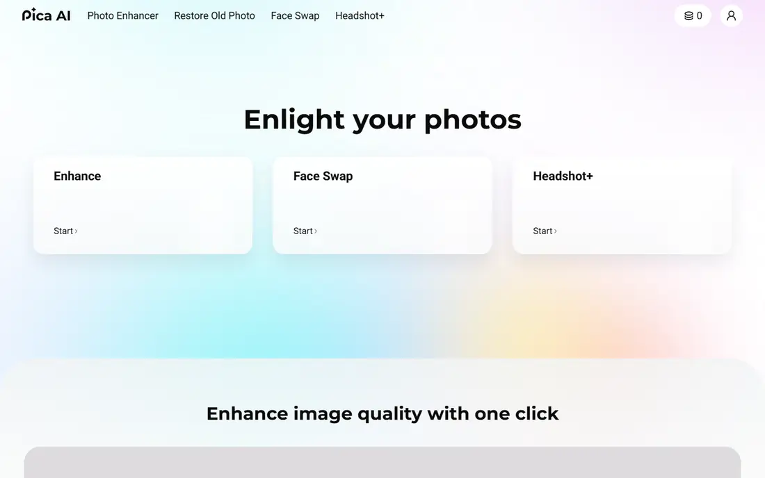 Pica AI homepage