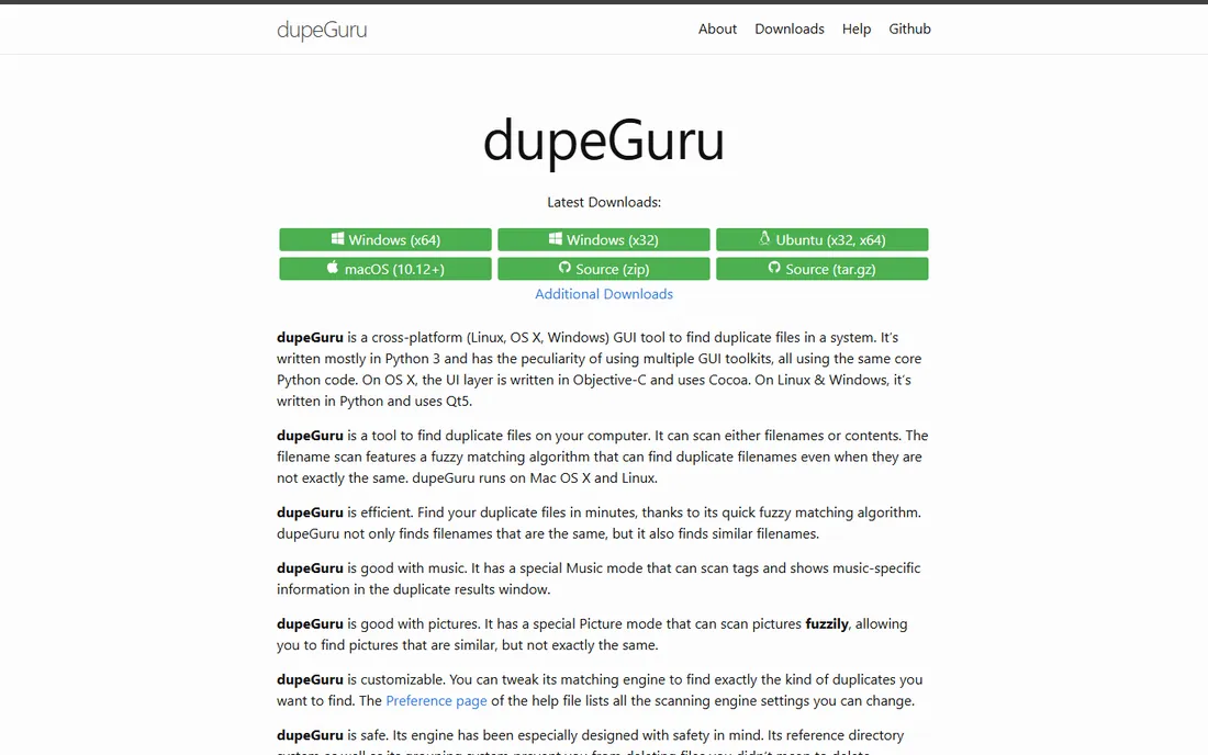 dupeGuru homepage