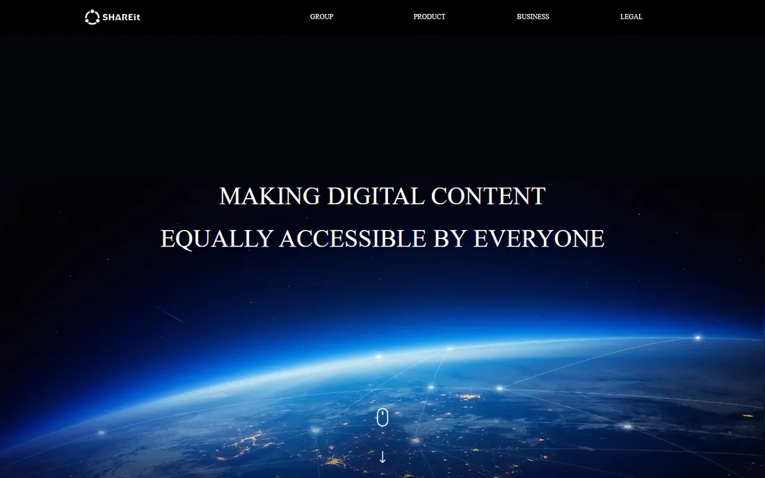 SHAREit homepage