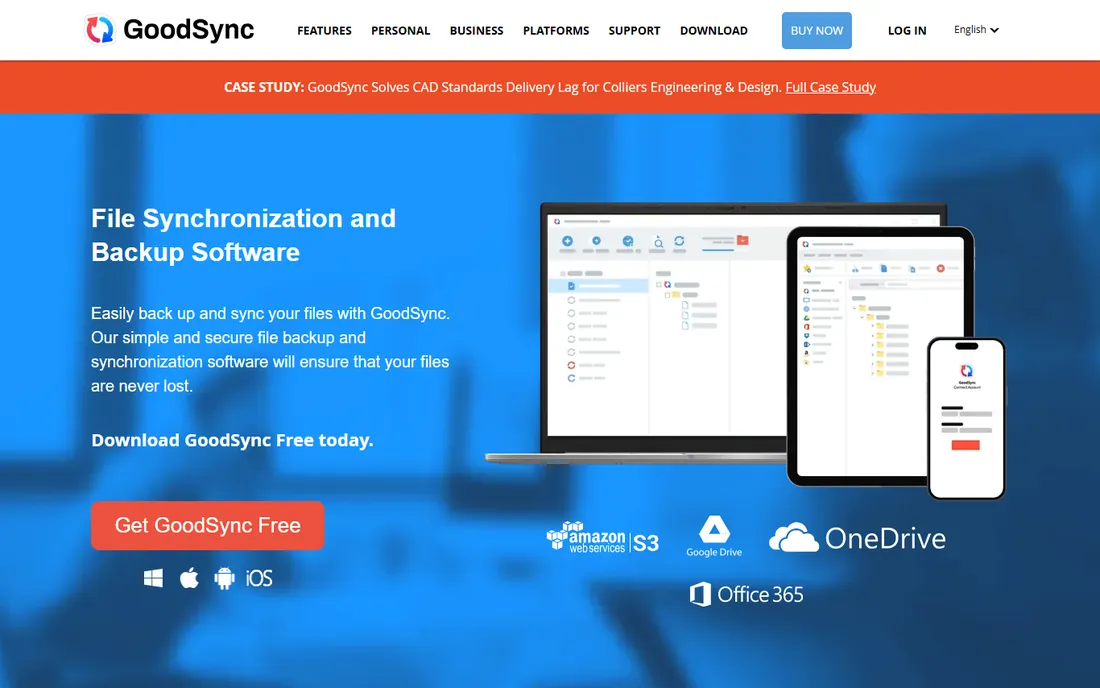 GoodSync homepage