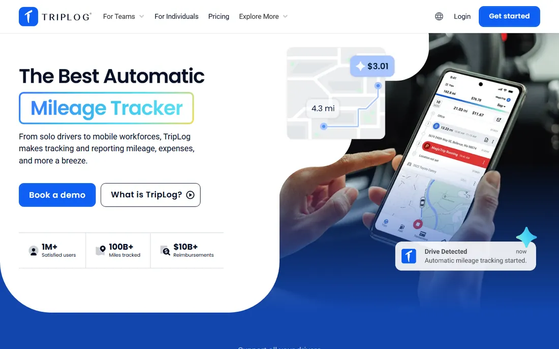 TripLog homepage