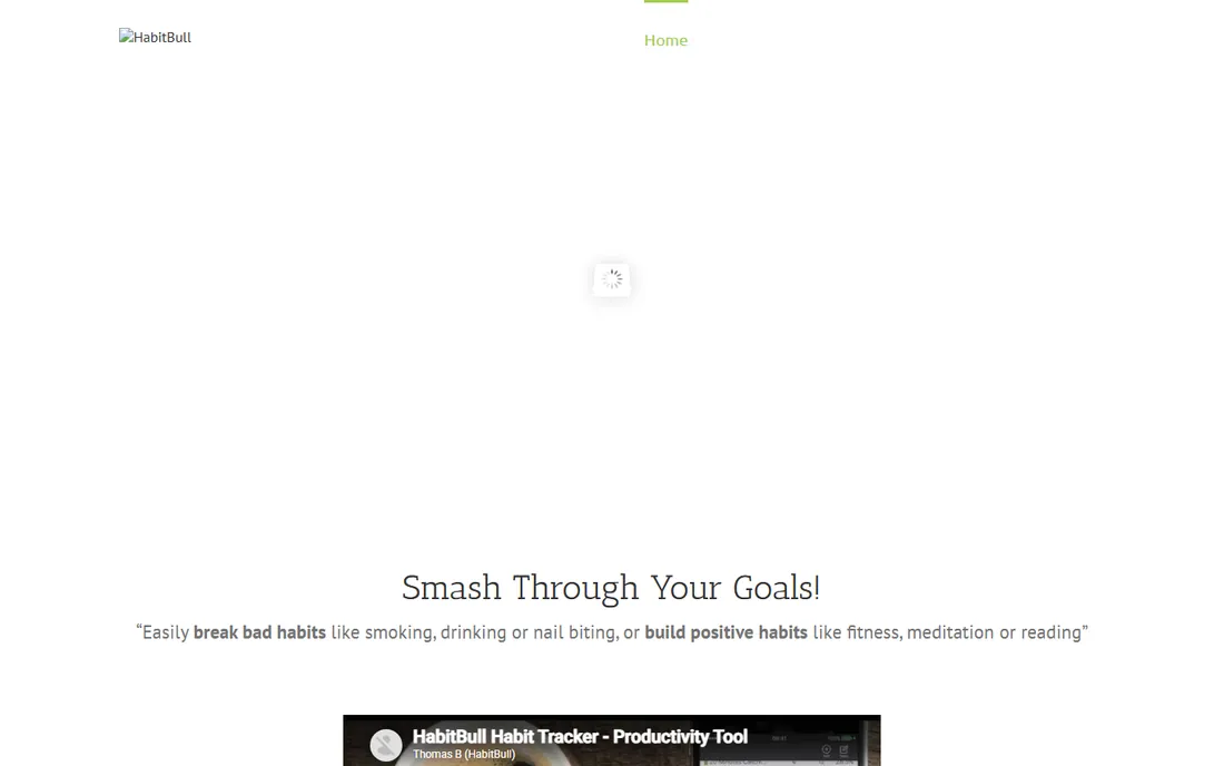 HabitBull homepage