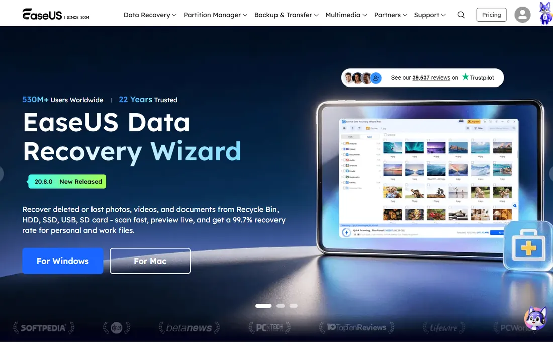 EaseUS Disk Copy homepage