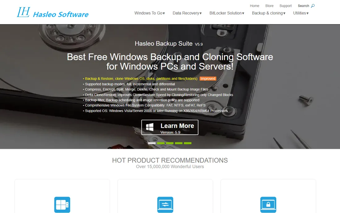 Hasleo Backup Suite Free homepage